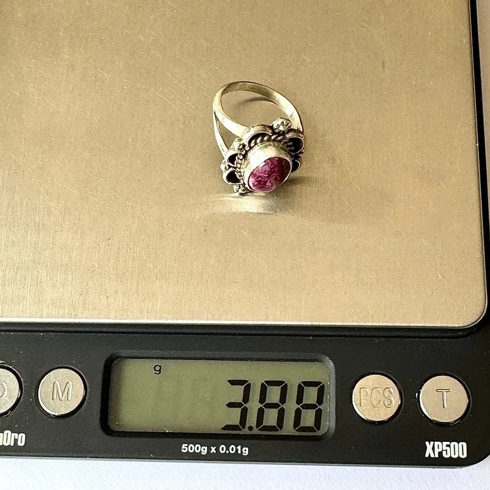 Navajo Flower Ring Turquoise Sz 6 Sterling Silver Signed Morgan Native Amer
